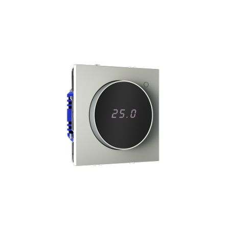 Терморегулятор электронный Voltum S70 с индикацией и датчиком, для теплого пола, (сталь)