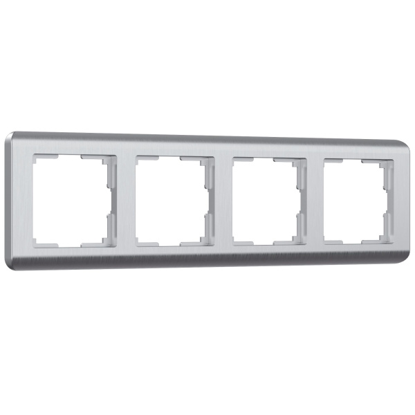 Stream Рамка на 4 поста (серебряный) Werkel
