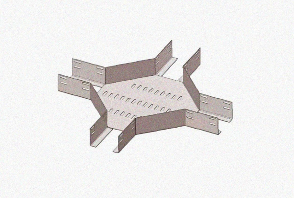 Лоток крестообразный глухой КМГ 400х85 УХЛ1, горячее цинкование, S1,5