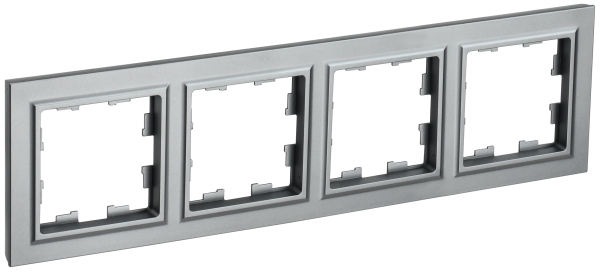 BRITE Рамка 4-местная РУ-4-БрС сталь IEK