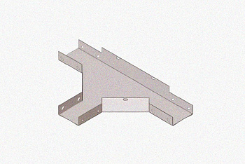 Лоток тройниковый глухой ОТГ 200х65 УТ1,5, горячее цинкование S1,5