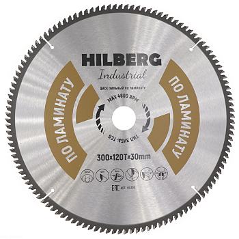 Диск пильный Industrial Ламинат 300*30*120Т HL300 Hilberg