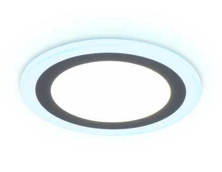 Встраиваемый светодиодный светильник с подсветкой DCR368 18W+6W 4200K/6400K 85-265V D245*28 Ambrella Light
