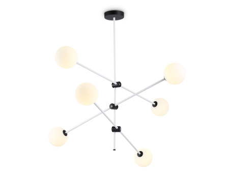 Подвесной светильник TR2512/6 WH/BK белый/черный G9/6 max 10W D970*830 Ambrella Light