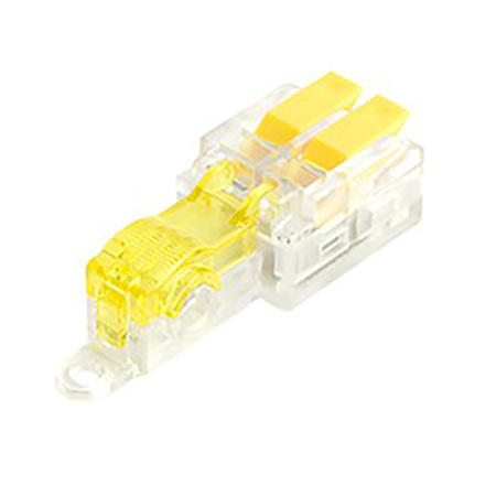 Зажим прокалывающий ответвительный 1,5-2,5 мм² c ответвительной клеммой LD219 на 2 выход, прозрачный/желтый (упаковка 10 шт) LD503-2-25 STEKKER