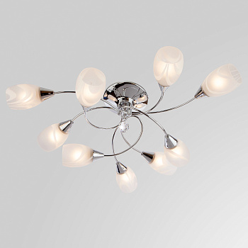 Люстра потолочная 9*E27 60Вт хром IP20 Virginia (2275/9 хром) Eurosvet