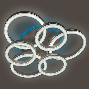 Светильник потолочный с/д GSMCL-Smart63 155w Centurion-4 белый RGB (6кр) 155Вт 3000-6500K 9845Лм 260x135мм с пультом (800363) (1/4) General