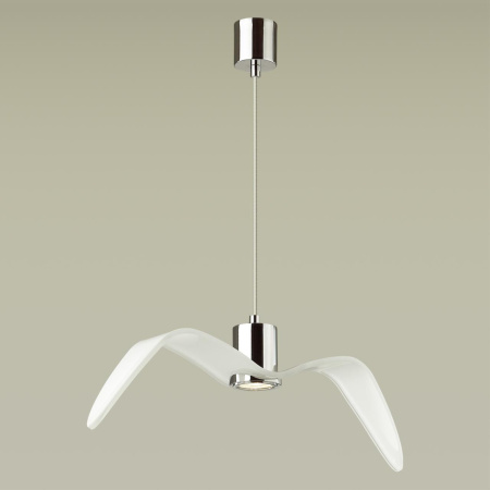 Подвес GU10 1*5W BIRDS белый/хром/стекло ODEON LIGHT