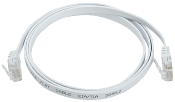 ITK Коммутационный шнур плоский (патч-корд) кат.6 UTP 5м белый