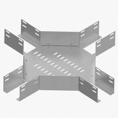 Лоток крестообразный глухой КМГ 400х80 УХЛ1, горячее цинкование, S1,0