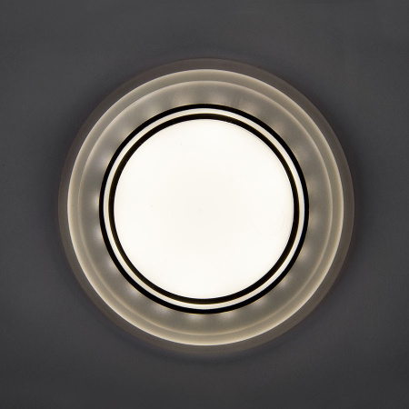 Светильник GX53 H4 стекло круг со ступеньками подсветка 4000K хром-мат General