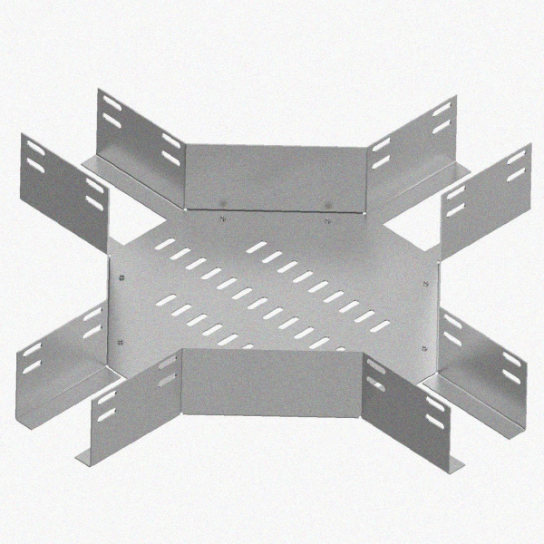 Лоток крестообразный глухой КМГ 400х80 УХЛ1, горячее цинкование, S1,0
