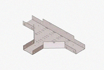 Лоток тройниковый замковый перфорированный ОТЗ 400х85 УТ1,5, горячее цинкование, S1,5