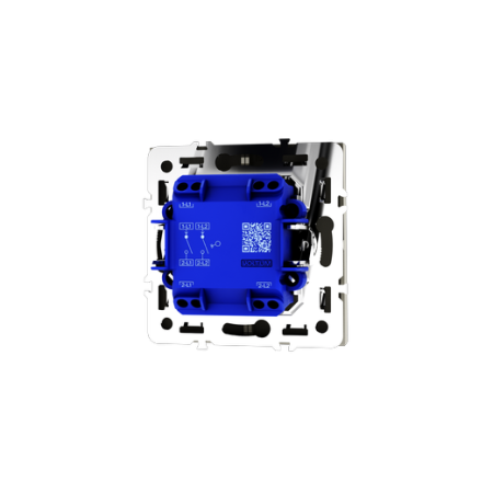 Выключатель с самовозвратом встраиваемый Voltum S70 двухклавишный 10А, (шелк)