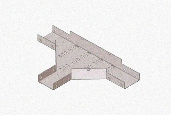 Лоток тройниковый замковый перфорированный ОТЗ 400х85 УТ1,5, горячее цинкование, S1,5