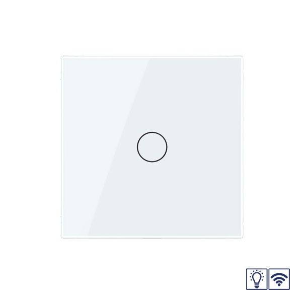 Сенсорный радиоуправляемый диммер 1 клавиша 1 пост Белый Livolo