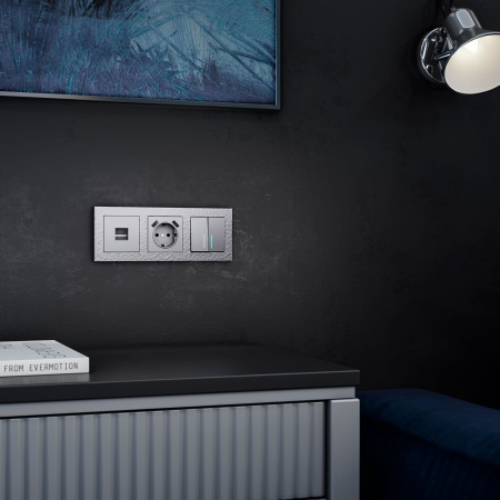 Hammer Рамка на 3 поста (серебряный) Werkel