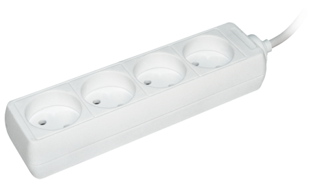 Удлинитель У4 4 места 2P/1,5м 2х0,75мм2 10А/250В IEK