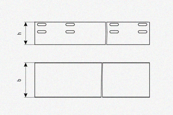 Лоток глухой ЛМГ 400х65х2000 У3, окрашенный, S1,5