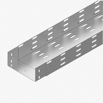 Лоток монтажный цельный перфорированный ЛМЦ100х50х3000 УТ1,5, горячее цинкование, S1,0