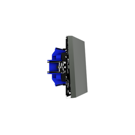 Выключатель с самовозвратом встраиваемый Voltum S70 одноклавишный 10А, (титан)