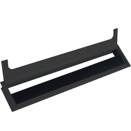 Donel Кабельный громмет (лючок) в стол, 400*80мм, цвет: черный