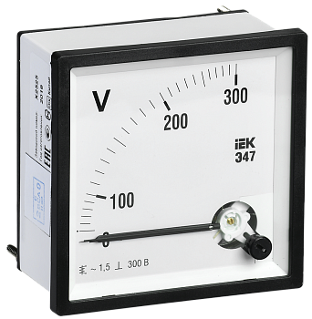 Вольтметр аналоговый Э47 300В класс точности 1,5 96х96мм IEK Вольтметр аналоговый Э47 300В класс точности 1,5 96х96мм IEK