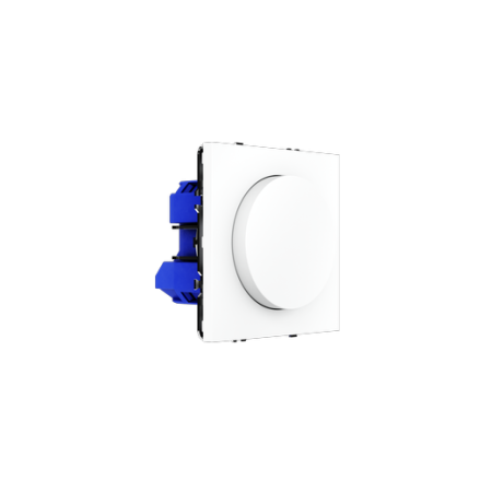 Светорегулятор встраиваемый Voltum S70 поворотно-нажимной 600 Вт, (белый матовый)