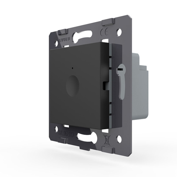 Одноклавишный сенсорный выключатель Module, цвет черный (механизм) Livolo