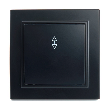 Переключатель 1-клавишный STEKKER PSW10-9005-03, 250В, 10А, серия Эрна, черный