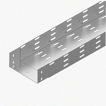Лоток монтажный цельный перфорированный ЛМЦ600х80х3000 УХЛ1, горячее цинкование, S1,5