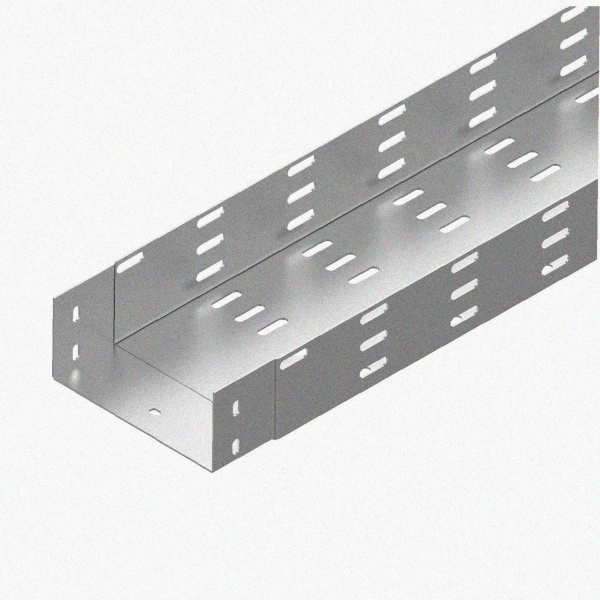 Лоток монтажный цельный перфорированный ЛМЦ600х80х3000 УХЛ1, горячее цинкование, S1,5