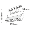 Светильник трековый 20Вт 3000K Черный IP20 Points TR015-2-20W3K-B Technical