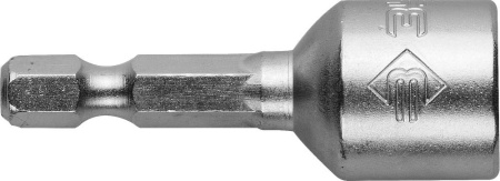 Биты "Мастер" с торцовой головкой, магнитные, Cr-V, тип хвостовика E 1/4", 10х45мм, 2шт ЗУБР