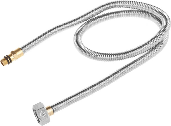 Подводка "ЭКСПЕРТ" сильфонная из нержавеющей стали, для смесителя, укороченная, г/ш (гайка-штуцер), 1/2", 0,8м ЗУБР