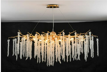 Люстра Coral Crystals Long G9 металл/стекло L120 bl