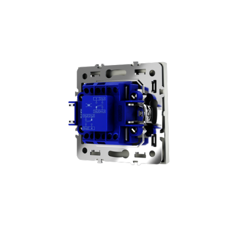 Перекрестный переключатель встраиваемый Voltum S70 одноклавишный 10А, (сталь)