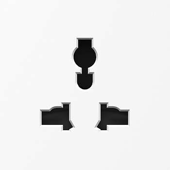 Donel A07 глянцевый белый накладка для розетки мультистандарт, со шторками 16A 250 В~,серия DB