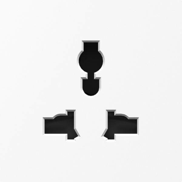 Donel A07 глянцевый белый накладка для розетки мультистандарт, со шторками 16A 250 В~,серия DB