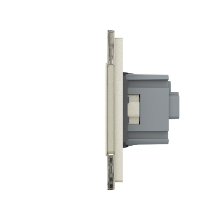 Розетка электрическая 16А 5 постов, цвет жемчужный Livolo