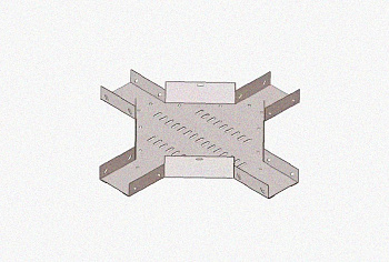 Лоток крестообразный замковый глухой КМЗГ 200х60 УХЛ1, горячее цинкование, S1,5