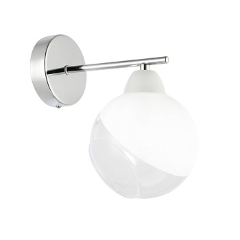 Бра Хром/Прозрачный, Матовый никель E14 1*40Вт SLE102701-01 EVOLUCE