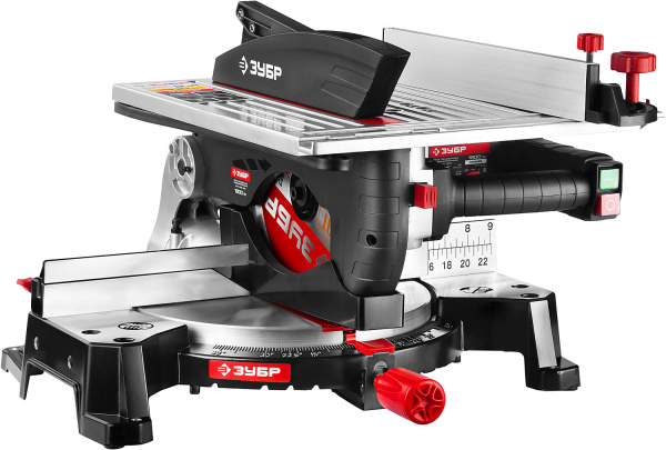 ЗПТК-255-1800 пила торцовочная комбинированная, d 250 х 30 мм, 1800 Вт ЗУБР