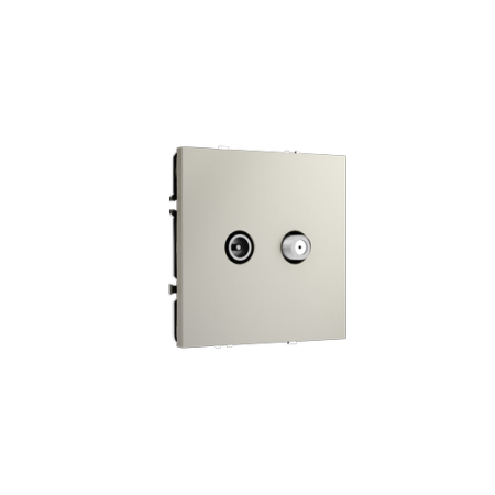 Розетка телевизионная встраиваемая Voltum S70 оконечная TV+SAT, (шелк)