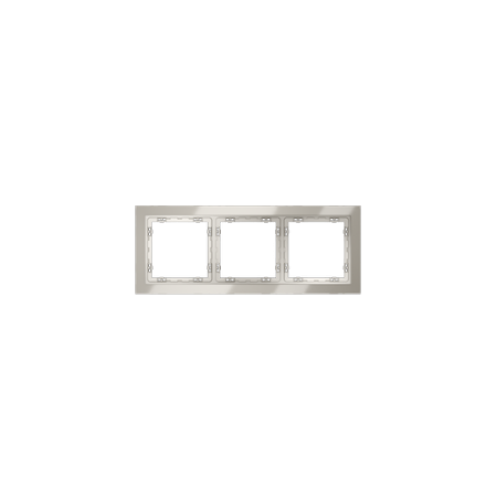 Рамка стеклянная Voltum S70 на 3 поста, (кашемир, стекло)