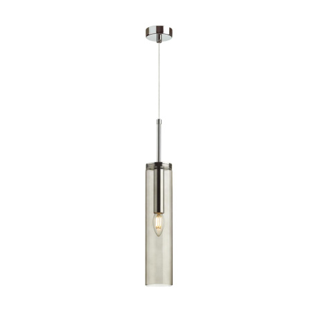 Подвес E14 1*40W KLUM хром/дымчатый ODEON LIGHT