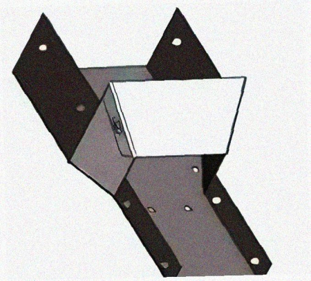Лоток переходной замковый ЛПЗ 100х110-10х60 УХЛ1 горячее цинкование, S1,5