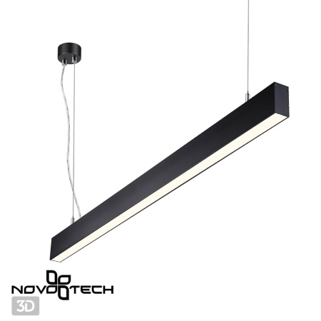 Св-к подвесной св/д IP20 LED 4000K 40W вниз + 12W вверх 220V ITER черный NOVOTECH