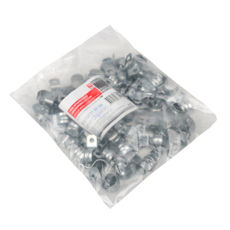 Скоба металлическая однолапковая d16-17 мм (100 шт) PROxima EKF