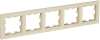 BRITE Рамка 5-мест. РУ-5-БрКр беж. IEK